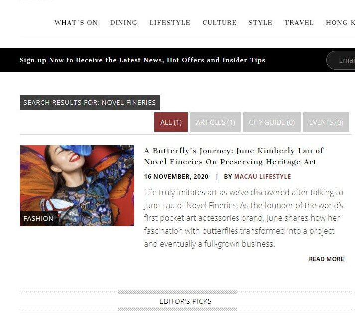 Macau Lifestyle coverage
